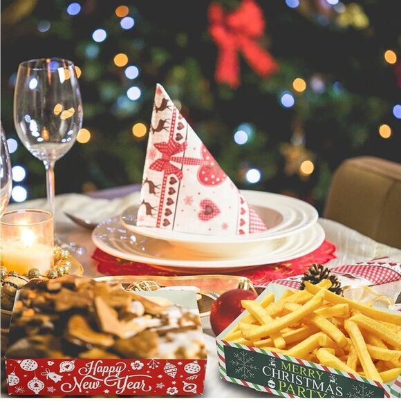 Christmas Snack Trays Set of 30 NWT - Picture 4 of 9